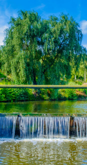 St-Fraimbault's pond water overflow in the orne countryside, Normandy, France