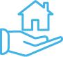 pictogramme maison sur main