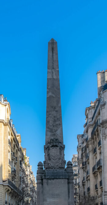 Neuilly-sur-Seine, luxury buildings in the center, with the war memorial