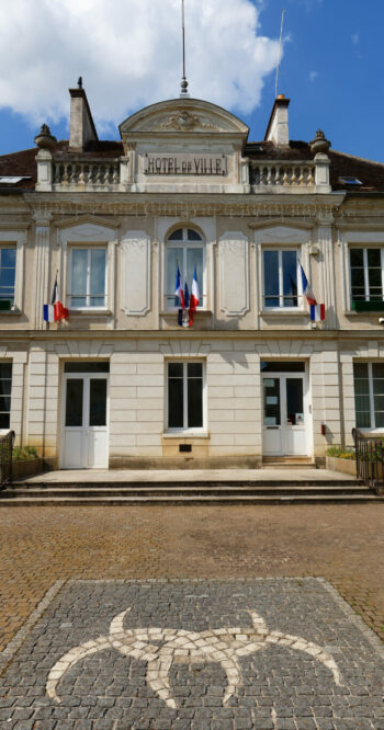 Town Hall of Crecy la Chapelle, a village of the French department of Seine et Marne in Paris region often nicknamed Little Venice of Brie due to the many canals found in the city